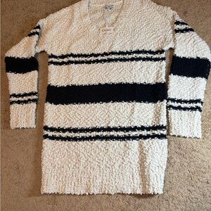 Women's‎ Black and White Striped Sweater